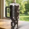 Custom Beauty & The Beast Theme Laser Engraved Tumbler 40oz , Personalized Tumbler with Name - Image 2