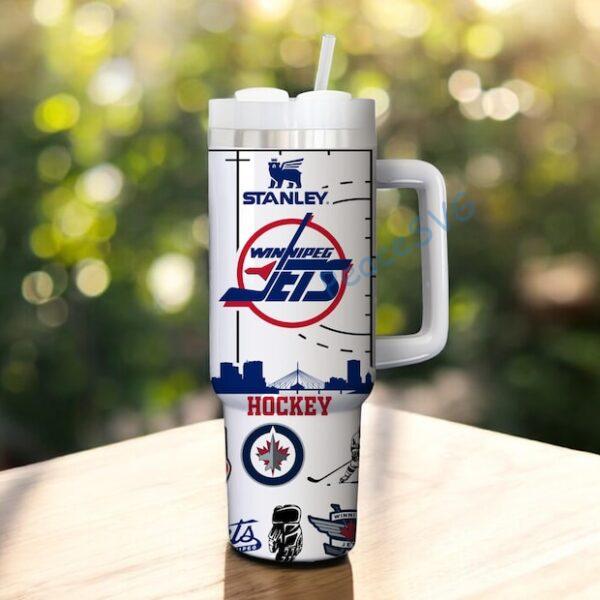 Alternative view of Winnipeg Jets 40oz Tumbler, Ice Hockey Fan Tumbler, Game Day Drinkware