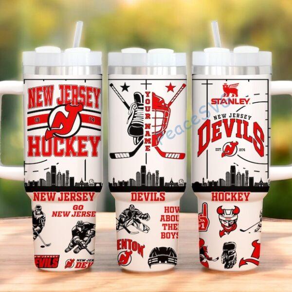 Alternative view of New Jersey Devils  40oz Tumbler, Ice Hockey Fan Tumbler, Game Day Drinkware