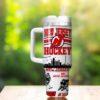 New Jersey Devils 40oz Tumbler, Ice Hockey Fan Tumbler, Game Day Drinkware - Image 3