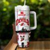 New Jersey Devils 40oz Tumbler, Ice Hockey Fan Tumbler, Game Day Drinkware - Image 6