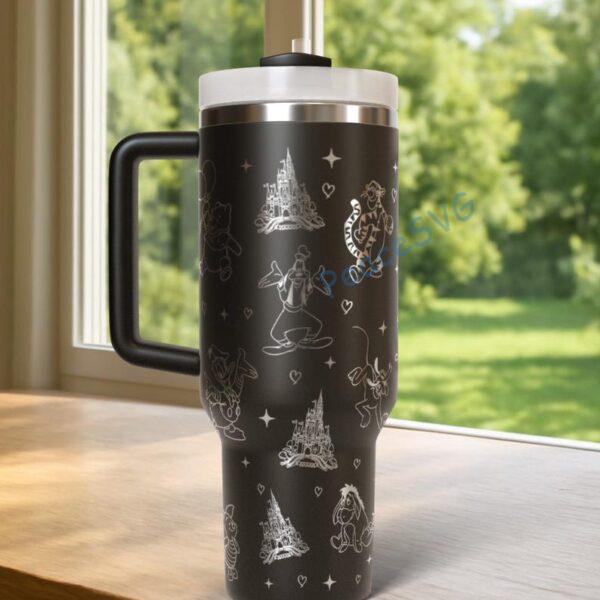 Alternative view of Custom Mouse and Friends 40oz Tumbler, Castle Magic Kingdom Gift , 30oz/40oz Stainless Steel