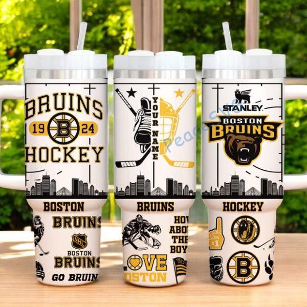Alternative view of Personalized Boston Bruins 40oz Tumbler, Ice Hockey Fan Tumbler, Game Day Drinkware