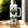 Personalized Boston Bruins 40oz Tumbler, Ice Hockey Fan Tumbler, Game Day Drinkware - Image 3