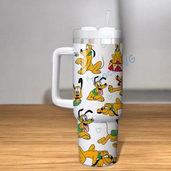 Alternative view of Custom Disney Pluto Dog Tumbler, Disney Characters 40oz Cup
