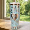 Custom Pug 40oz tumbler laser Engraved, Handle Stainless Steel Tumbler - Image 10