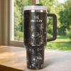 Laser Engraved Blue Alien Tumbler40oz Stainless Steel Travel Cup - Image 6