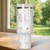 Laser Engraved Blue Alien Tumbler40oz Stainless Steel Travel Cup - Image 3