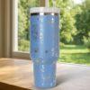 Laser Engraved Blue Alien Tumbler40oz Stainless Steel Travel Cup - Image 8