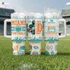 Personalized Miami Football 40oz Stainless Tumbler With Handle, Printed Football Game Day Mug