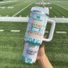 Personalized Miami Football 40oz Stainless Tumbler With Handle, Printed Football Game Day Mug - Image 3