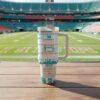 Personalized Miami Football 40oz Stainless Tumbler With Handle, Printed Football Game Day Mug - Image 4