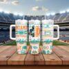 Personalized Miami Football 40oz Stainless Tumbler With Handle, Printed Football Game Day Mug - Image 6