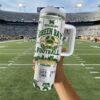 Personalized Green Bay Football 40oz Stainless Tumbler With Handle, Football Gift - Image 7