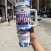 Personalized Buffalo Football 40oz Tumbler With Handle Gift For Him and Her - Image 3