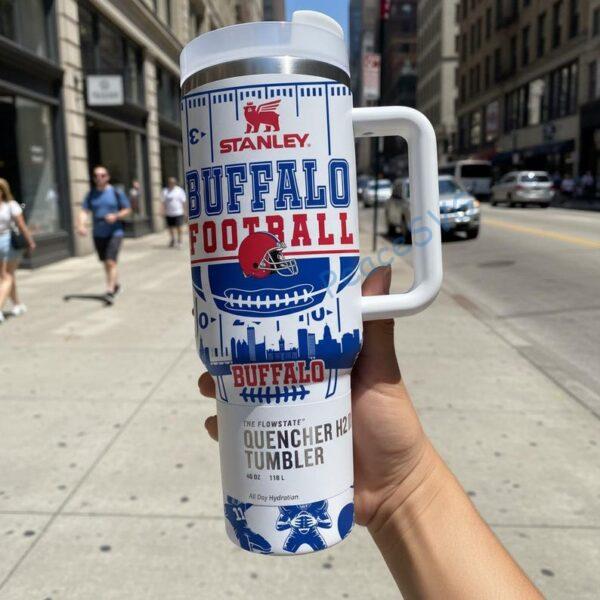 Alternative view of Personalized Buffalo Football 40oz Stainless Tumbler With Handle, Football Fan Gift