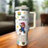 Super Mario 40oz Tumbler, Tumbler With Lid and Straw - Image 2
