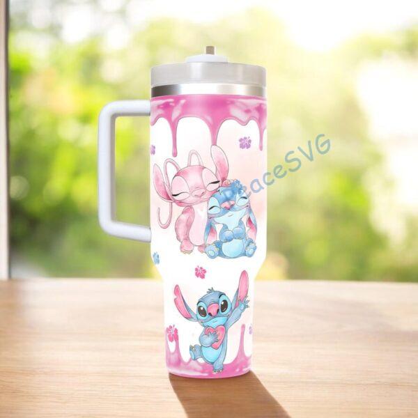 Alternative view of Valentine Blue Alien And Angel Valentine 40oz Tumbler Gift For Her