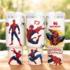 Custom Spiderman 40oz Tumbler, Spider Cup Gift, Superhero Handle Stainless Steel Tumbler