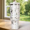 Personalized Valentine Mouse Minnie Laser Engraved Tumbler, Disney Couples Coffee Tumbler, Gift For Her - Image 4