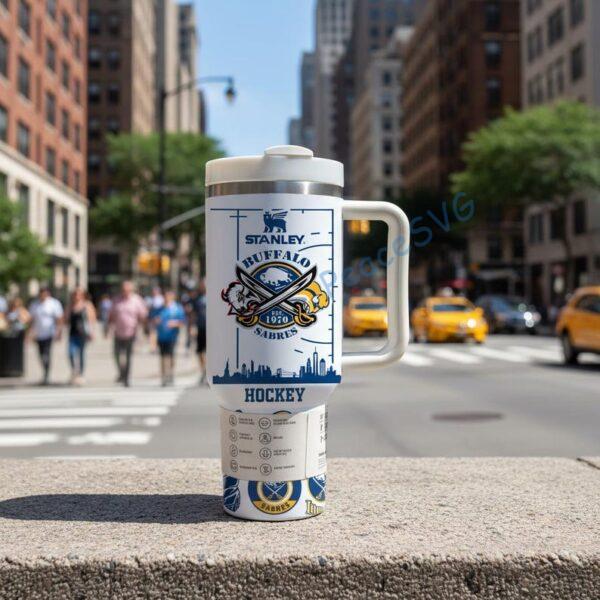 Personalized Buffalo Hockey 40oz Tumbler With Handle, Boston Fan Gift