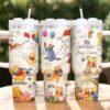 Personalized Winnie the Pooh 40oz Tumbler , Quencher Vintage Pooh Bear Cup - Image 3