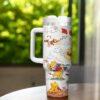 Personalized Winnie the Pooh 40oz Tumbler , Quencher Vintage Pooh Bear Cup - Image 5
