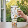 Personalized Winnie the Pooh 40oz Tumbler , Quencher Vintage Pooh Bear Cup - Image 2