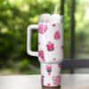 Personalized Valentine 40oz Tumbler Blue Alien And Angel Gift For Her - Image 4