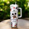 Personalized Mickey Mouse 40oz Tumbler Cup ? Cartoon Stainless Steel Travel Mug Gift