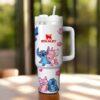 Valentine Stitch 40oz Tumbler Cup Valentine Gift for Her & Kids - Image 5