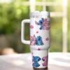 Valentine Stitch 40oz Tumbler Cup Valentine Gift for Her & Kids - Image 6
