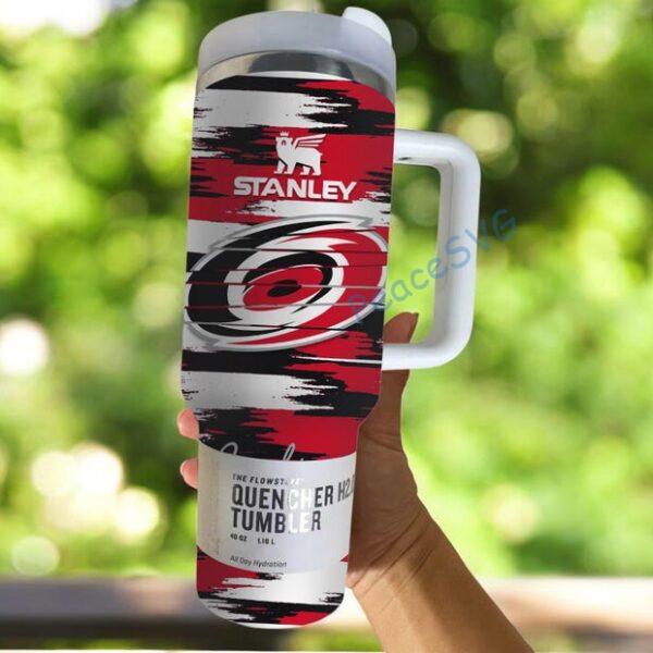Vintage Carolina Hurricanes 40oz Tumbler, Ice Hockey Fan Tumbler, Game Day Drinkware