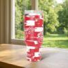 Detroit Red Wing 40oz Tumbler, Ice Hockey Fan Tumbler, Game Day Drinkware - Image 3