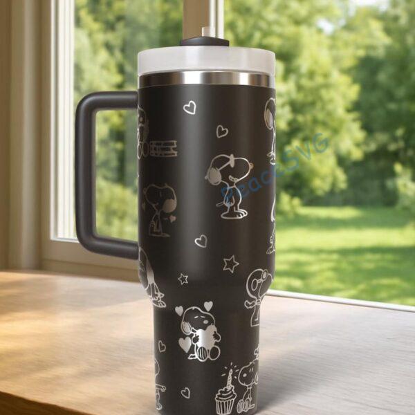 Alternative view of Puppy Dog 40?oz Cup, Custom Laser Engraved Tumbler with Name and Logo