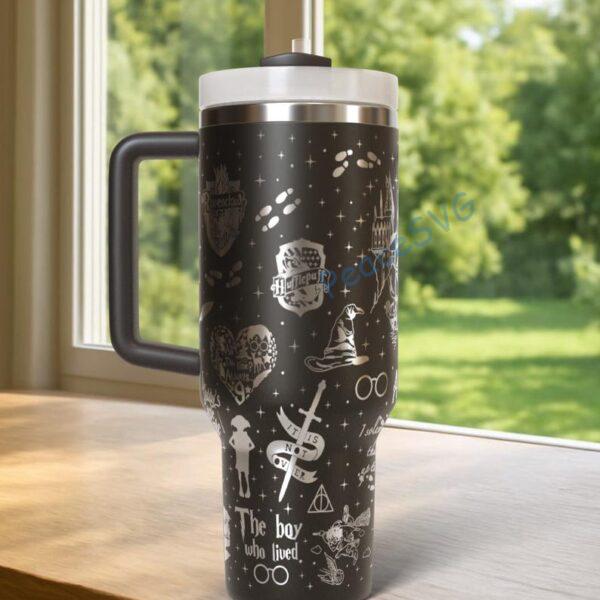 Alternative view of Magic 40oz Laser Tumbler Engraved , Fantasy Drinkware