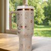 Laser Engraved Stitch Tumbler 40oz, Disney Handle Stainless Steel Tumbler - Image 8