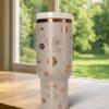 Laser Engraved Stitch Tumbler 40oz, Disney Handle Stainless Steel Tumbler - Image 9