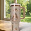 Custom Jasmine 40oz Tumbler Laser Engraved , Disney Princess Cup Handle Stainless Steel Tumbler - Image 9