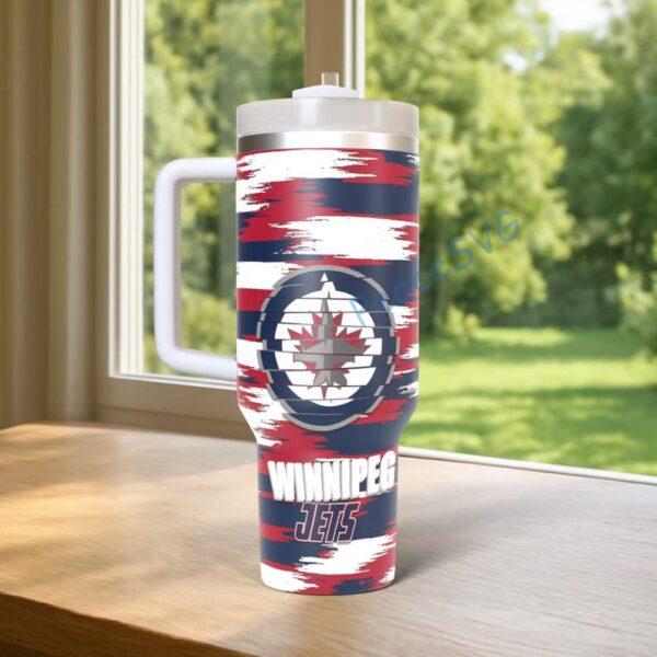 Alternative view of Winnipeg Jets 40oz Tumbler, Ice Hockey Fan Tumbler, Game Day Drinkware