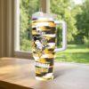 Pittsburgh Penguin 40oz Tumbler, Ice Hockey Fan Tumbler, Game Day Drinkware - Image 2