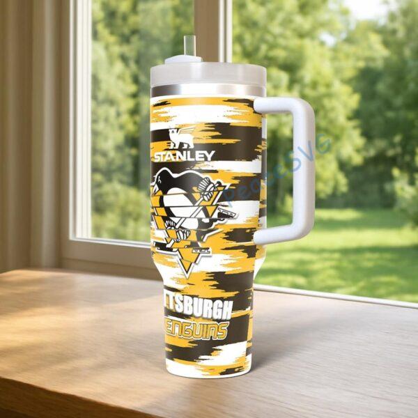 Alternative view of Pittsburgh Penguin 40oz Tumbler, Ice Hockey Fan Tumbler, Game Day Drinkware