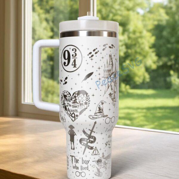 Alternative view of Wizard 40oz Tumbler Laser Engraved, Insulated Stainless Steel Drinkware for Hot/Cold Beverages