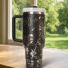 Wizard 40oz Laser Engraved Tumbler, Insulated Stainless Steel Drinkware for Hot/Cold Beverages - Image 2