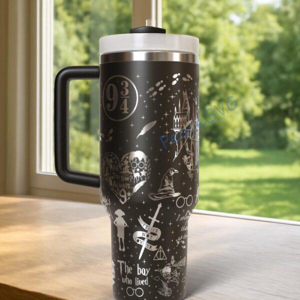 Alternative view of Wizard 40oz  Laser Engraved Tumbler, Insulated Stainless Steel Drinkware for Hot/Cold Beverages