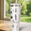 Jasmine 40oz Tumbler Laser Engraved , Princess Cup Handle Stainless Steel Tumbler - Image 4