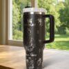 Custom Princess Tiana 40oz Tumbler Laser Engraved , Disney Cup Handle Stainless Steel Tumbler - Image 10