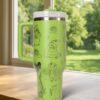 Custom Princess Tiana 40oz Tumbler Laser Engraved , Disney Cup Handle Stainless Steel Tumbler - Image 2
