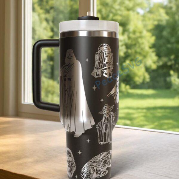 Alternative view of Custom star wars 40oz tumbler laser engraved stainless steel