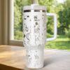 Personalized  Pluto Dog Tumbler Laser Engraved, Custom with Name